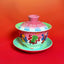 Eternal Cycle Jingdezhen Handmade Taoist Ceramic An-Ba-Xian (Dark Eight Immortals) Covered Bowl Tea Set