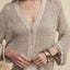Gold-Dusted Knit Cardigan