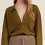 Chiffon Semi-sheer Knit Blouse
