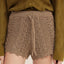 Textured Wave-Hem Knit Shorts