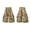RELABEL (Cut-out Pattern) Camouflage Leopard-print Patchwork Detachable Scarf-Tie Workwear Cropped Shorts