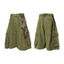 RELABEL Time Element (Continued) Detachable Scarf-Tuck Silhouette Washed Denim Workwear Cropped Trousers