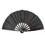 Purple Speckled Folding Fan with Glitter Finish & Lobster Clasp