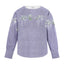 Wisteria Embroidered Loose Off-Shoulder Long Sleeve Shirt