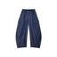 Relaxed Fit Washed Denim Curved Panel Cargo Pants – Casual Streetwear
