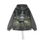 Jack Graphic Distressed Ruched Patchwork Zip-Up Hoodie