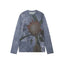 Floral Print Drop Shoulder Mesh Long Sleeve Jacket