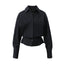 French-Inspired Slim-Fit Cropped Denim Shirt