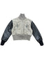 Leather-Sleeve Utility Jacket
