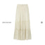 White Paisley Tiered Midi Skirt