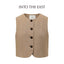 Linen Blend Crew Neck Vest