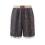 TENXTEN Double-Layer Printed Acid-Wash Denim Vacation Shorts