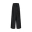 Black Tie-Waist Pleated Wide-Leg Pants