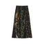Floral Asymmetric Draped Midi Skirt