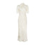 Jacquard Bias-Cut Mid-Sleeve Cheongsam Dress