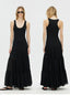 Layered Chiffon A-Line Maxi Dress