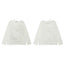 Semi-Sheer Printed Fitted Knit Long Sleeve T-Shirt
