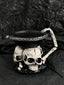 Three-Headed Skull Candle Holder