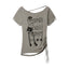 NANA Collaboration Distressed Drawstring Off-Shoulder Short Sleeve T-Shirt