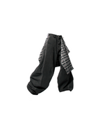 RELABEL (3D Stretch) Detachable Checked Back Panel, Machine-Washable Oversized Jeans
