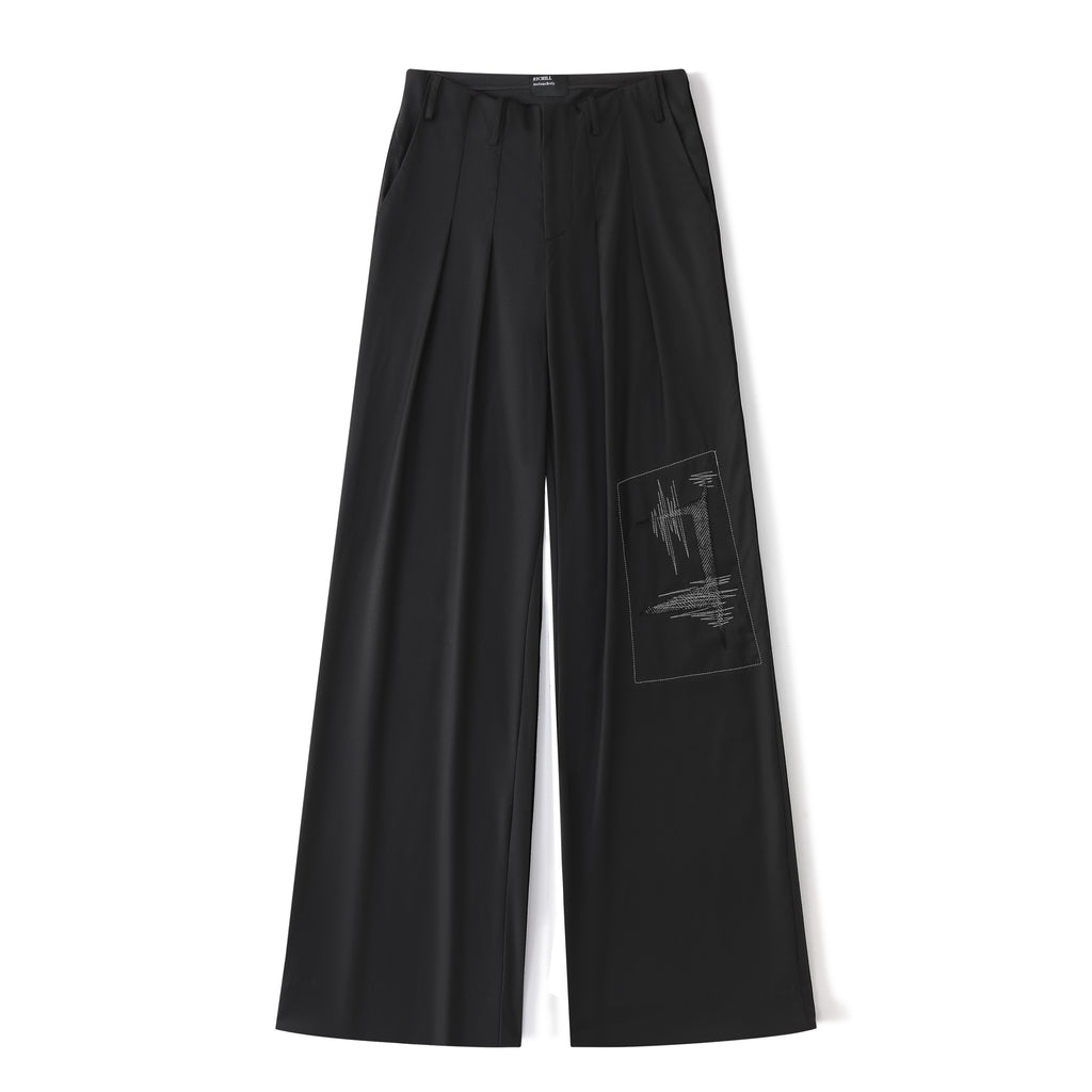 Patch Wool Tailored Trouser