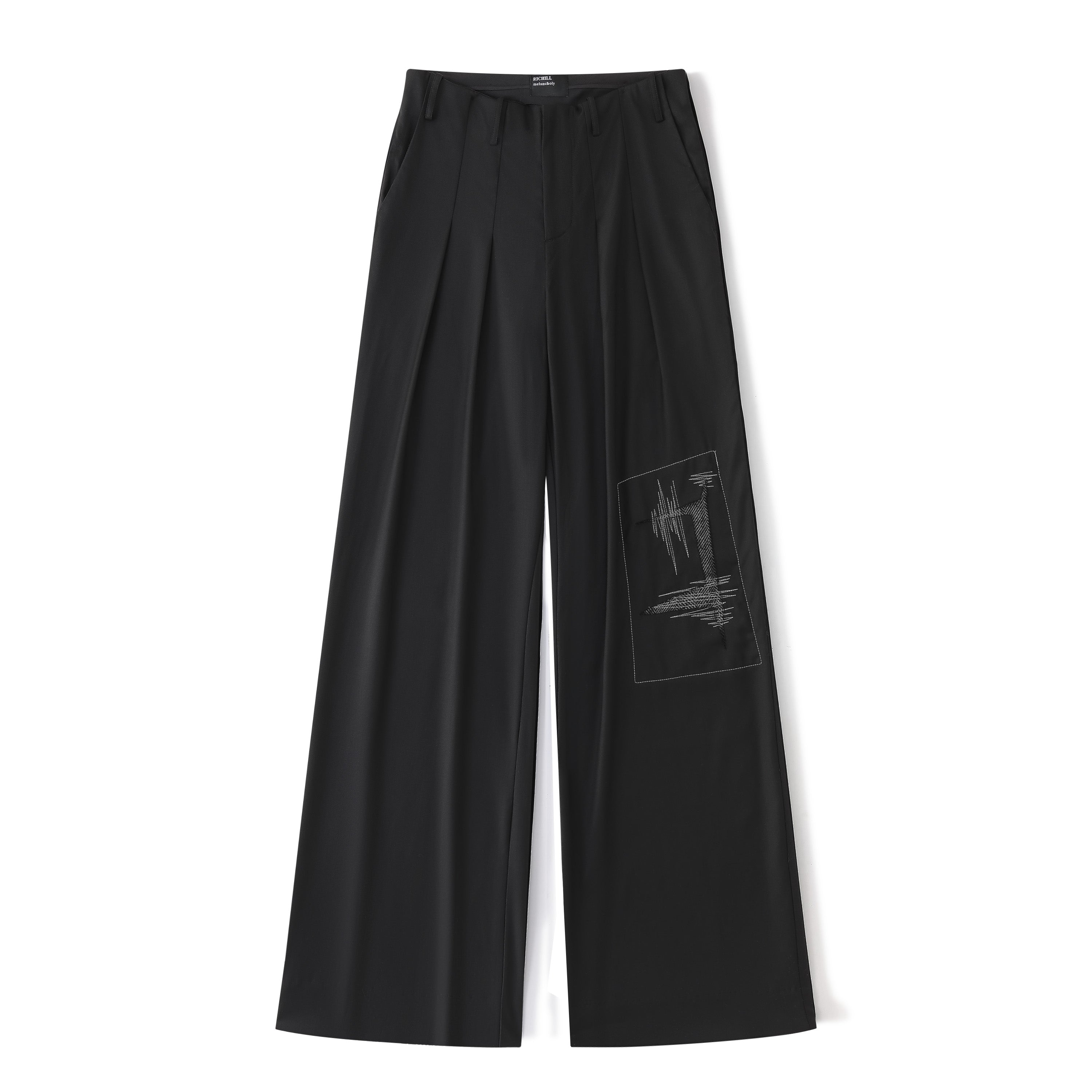 Patch Wool Tailored Trouser