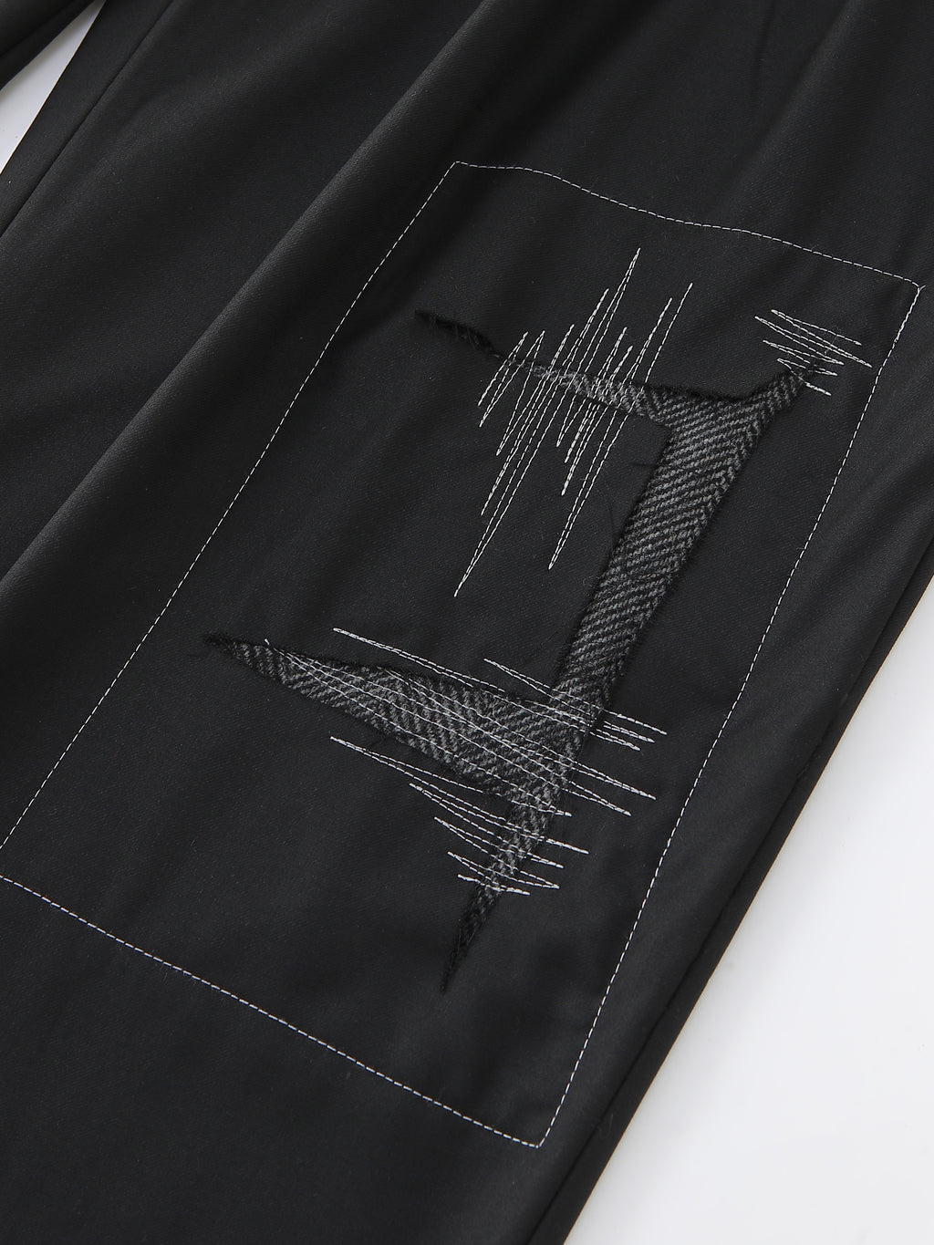 Patch Wool Tailored Trouser