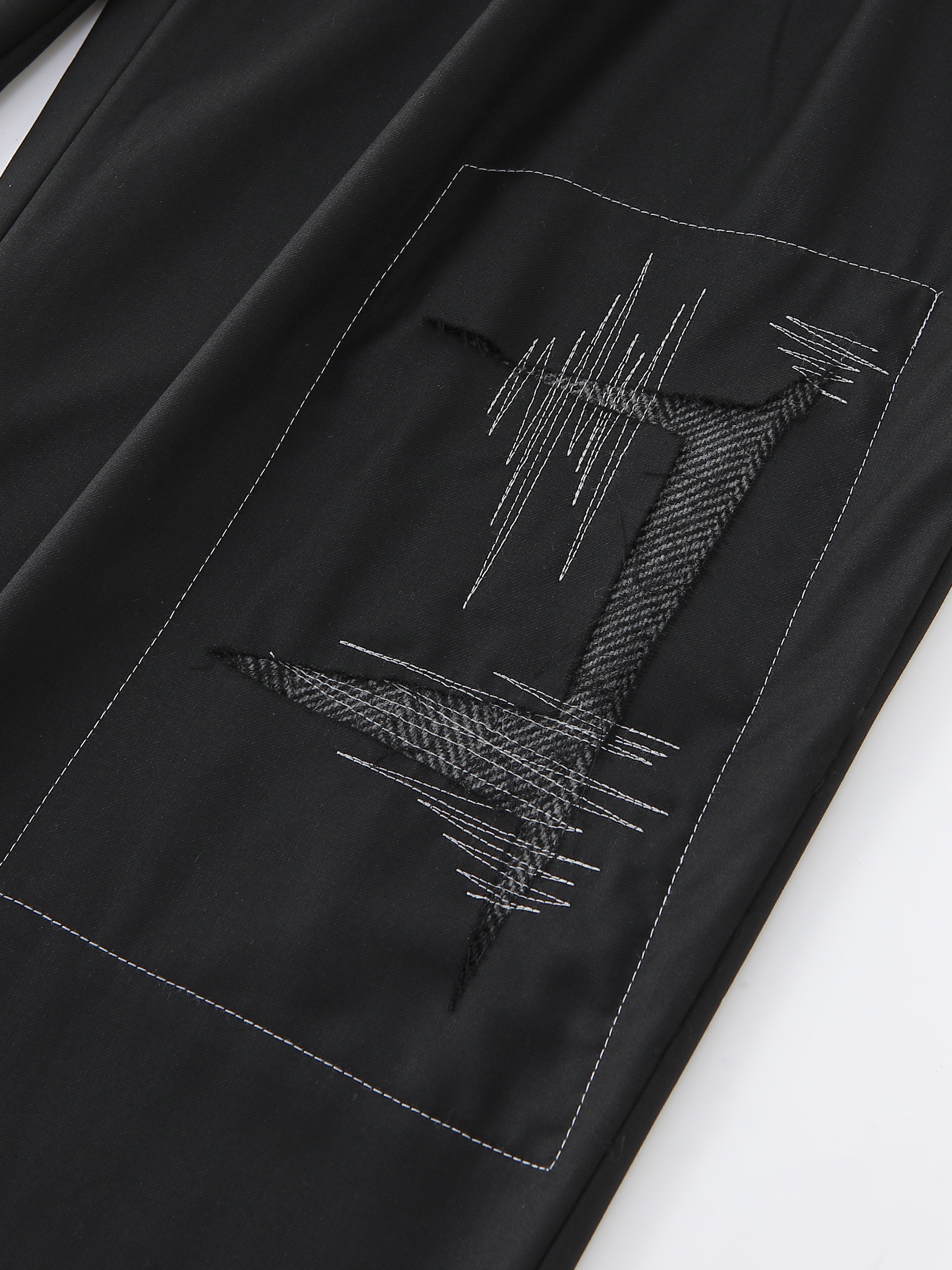 Patch Wool Tailored Trouser