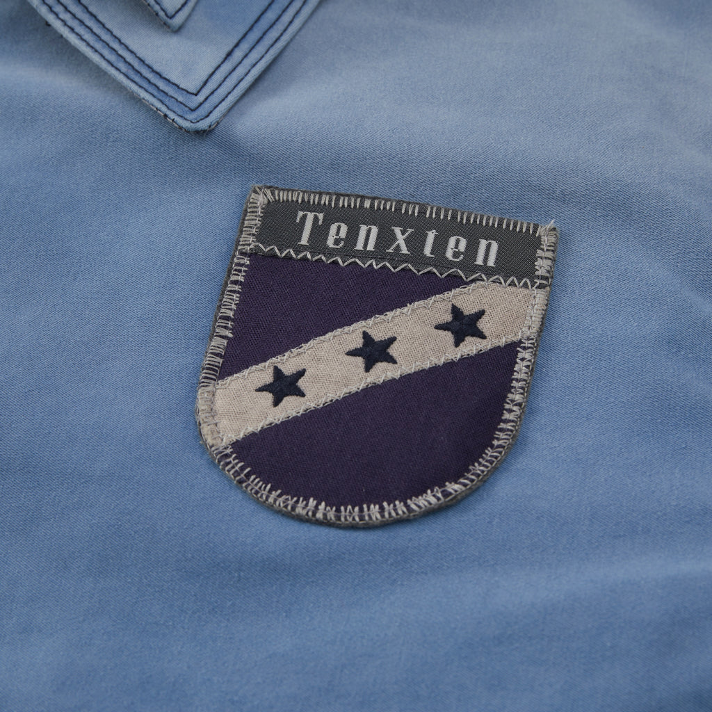 TENXTEN Handcrafted Double-Collar Distressed Moleskin Jacket