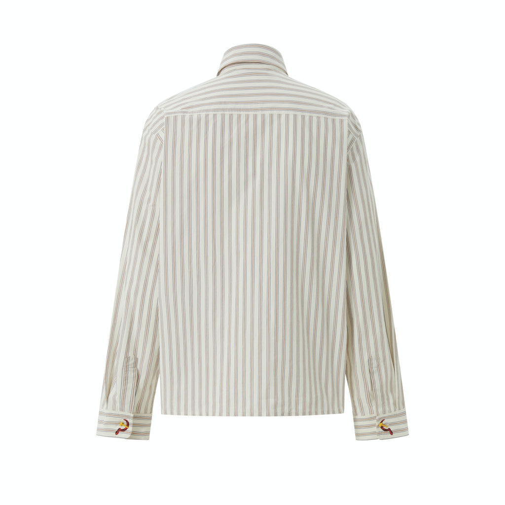 TENXTEN Italian Stripe USSR Emblem Graphic Shirt