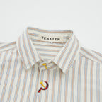 TENXTEN Italian Stripe USSR Emblem Graphic Shirt