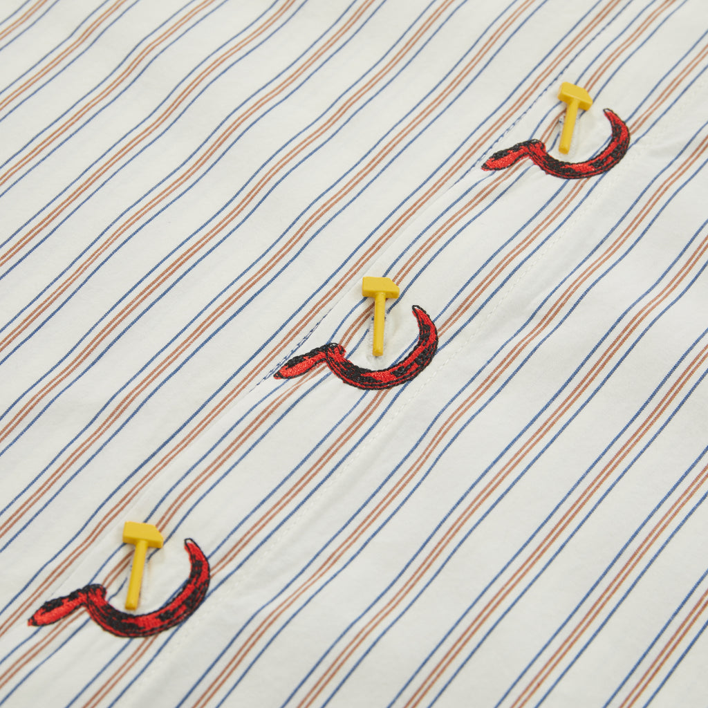 TENXTEN Italian Stripe USSR Emblem Graphic Shirt