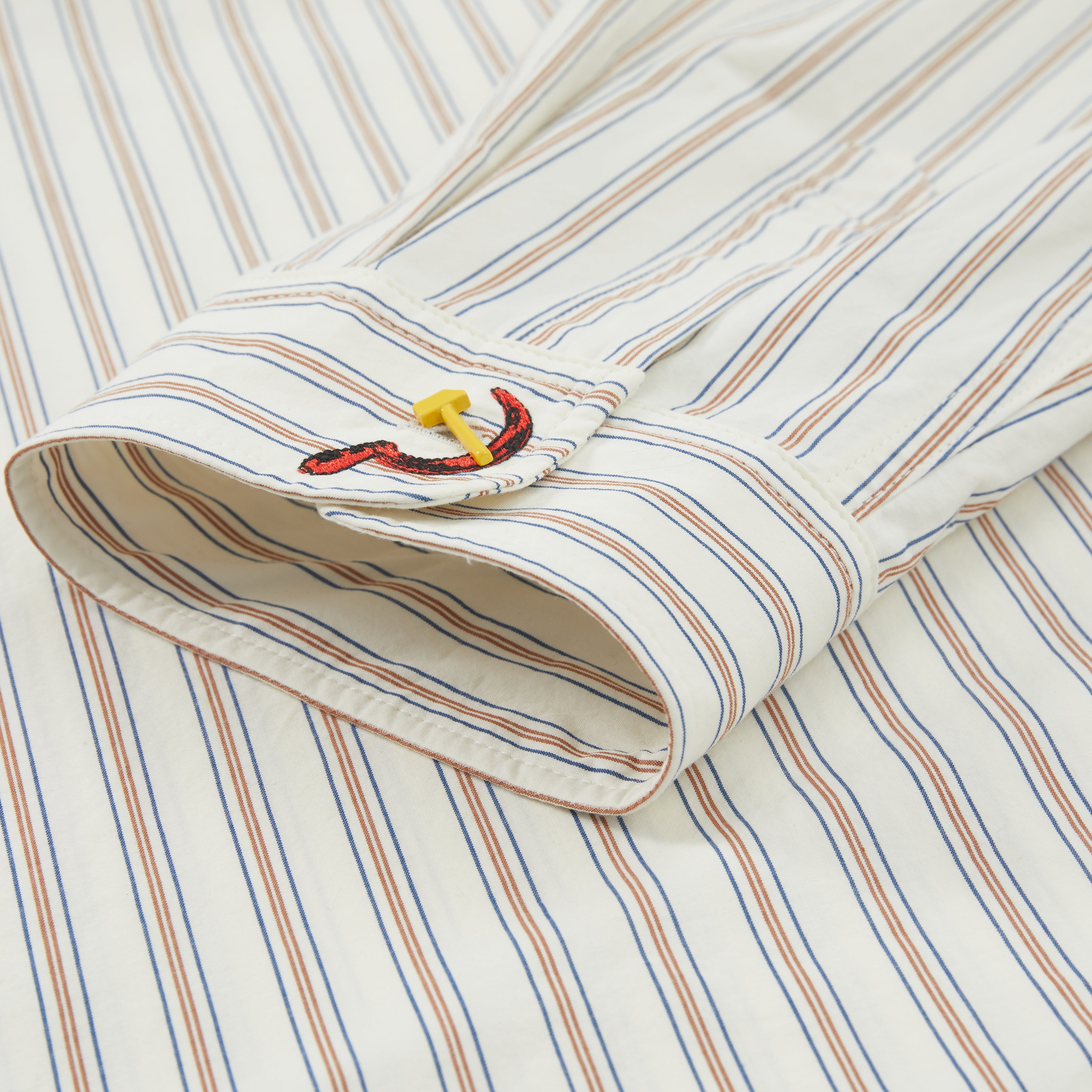 TENXTEN Italian Stripe USSR Emblem Graphic Shirt