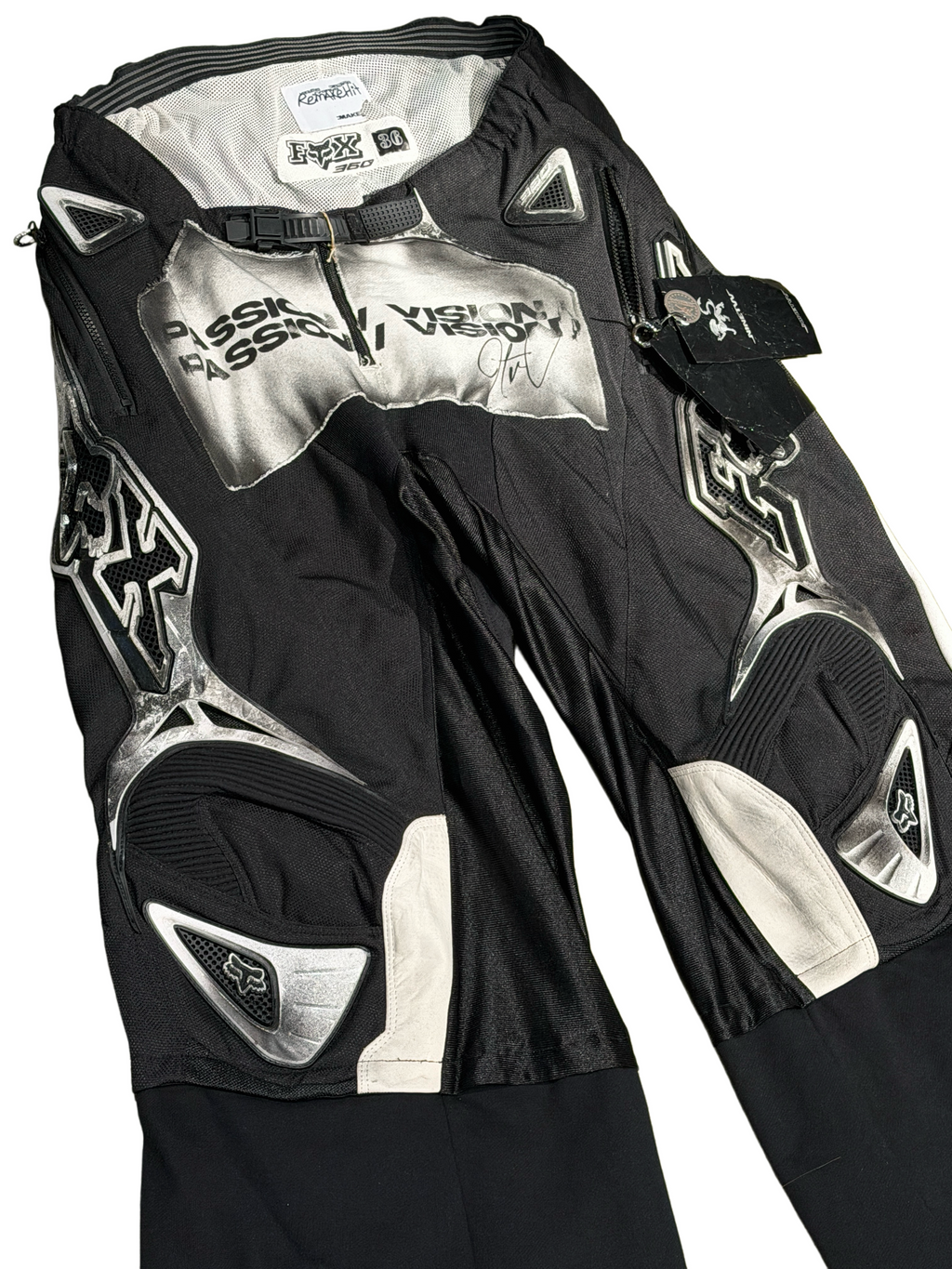 9tw-Motorcyle-lnspored Deconstructed Pants
