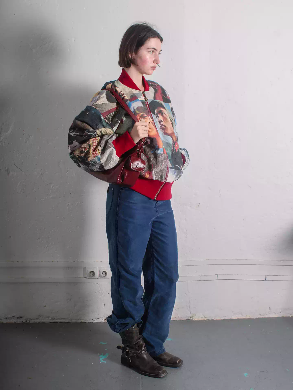 TENXTEN Classic Retro Military Print Art Collector's Jacket