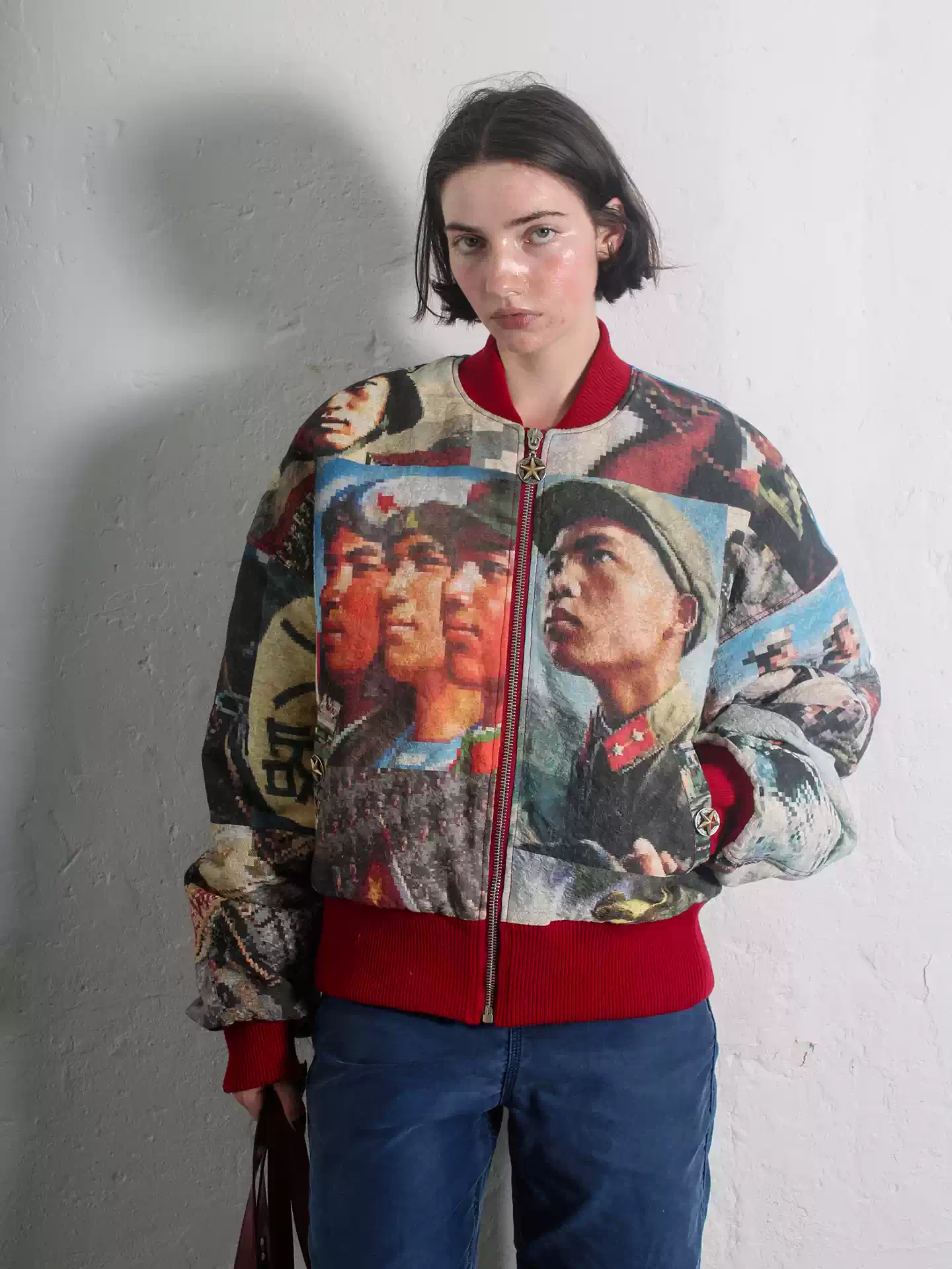 TENXTEN Classic Retro Military Print Art Collector's Jacket Secondary image
