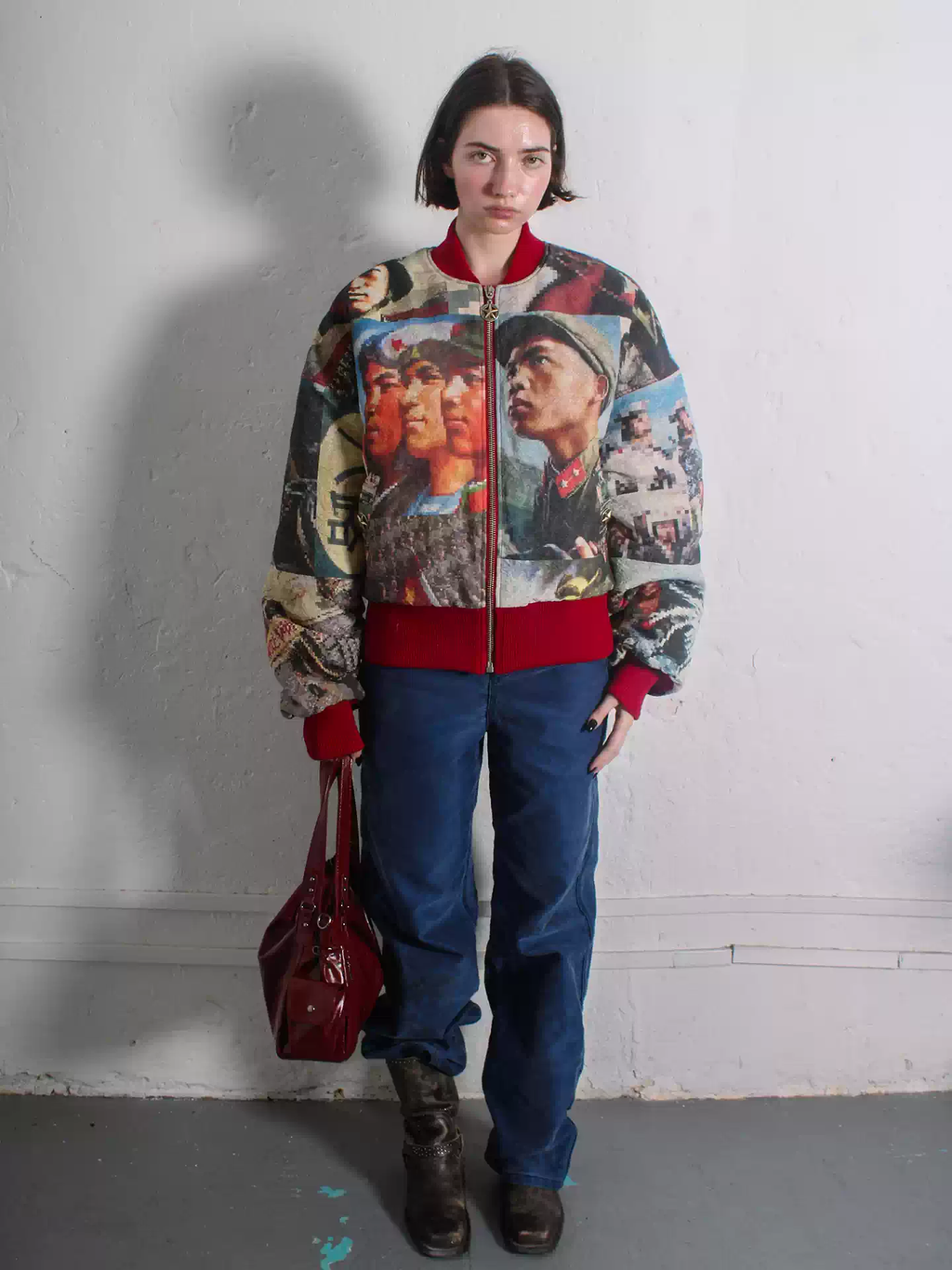 TENXTEN Classic Retro Military Print Art Collector's Jacket