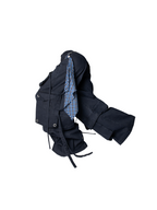 RELABEL Spatial Relations (Quartet) Eight-Pocket Detachable Distressed Multi-Colour Two-Tuck Workwear Trousers with Flare Legs