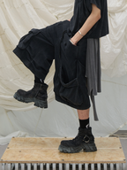 RELABEL Time Element (Continued) – Detachable fly, machine-washable, boxy-fit, large-pocket, cropped sports trousers
