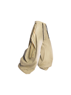 RELABEL Spatial Relations (R) Multi-coloured Striped Detachable Back Panel Oversized Washed and Distressed Jeans