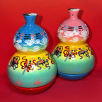 Eternal Cycle Jingdezhen Taoist Ceramic Hollowed An-Ba-Xian (Dark Eight Immortals) Gourd Incense Burner
