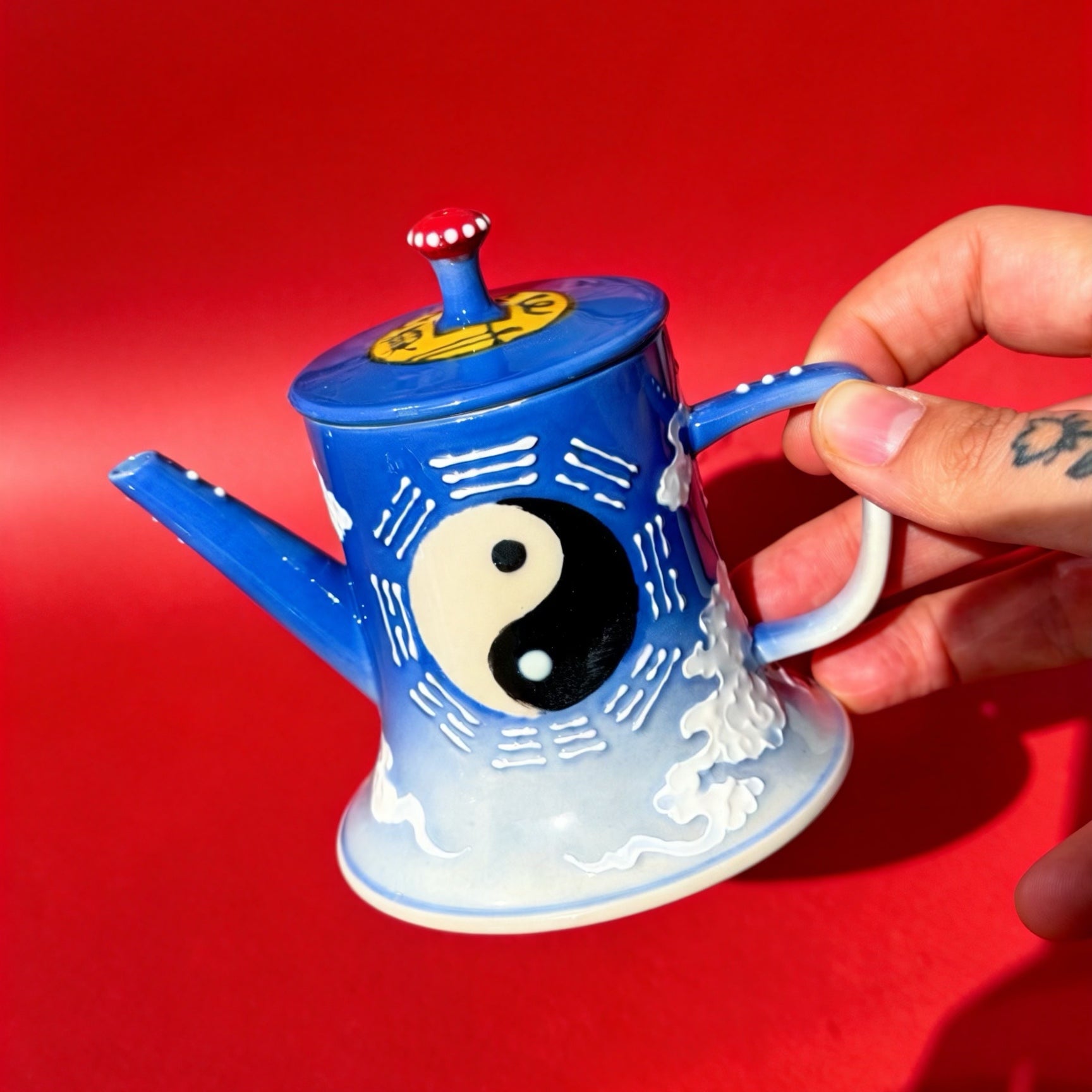Eternal Cycle Jingdezhen Taoist Cultural Porcelain Tea Pot & Tea Set