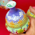 Eternal Cycle Jingdezhen Taoist Ceramic An-Ba-Xian Bagua Incense Burner