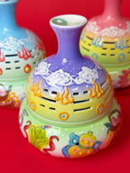 Eternal Cycle Jingdezhen Taoist Ceramic An-Ba-Xian Bagua Incense Burner