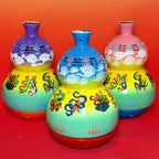Eternal Cycle Jingdezhen Taoist Ceramic Hollowed An-Ba-Xian (Dark Eight Immortals) Gourd Incense Burner