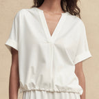Timeless Capsule Fluid-Fit Drawstring Short-Sleeve Top