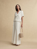 Timeless Capsule Fluid-Fit Drawstring Short-Sleeve Top
