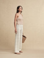 Hemp Patterned Knit Pants