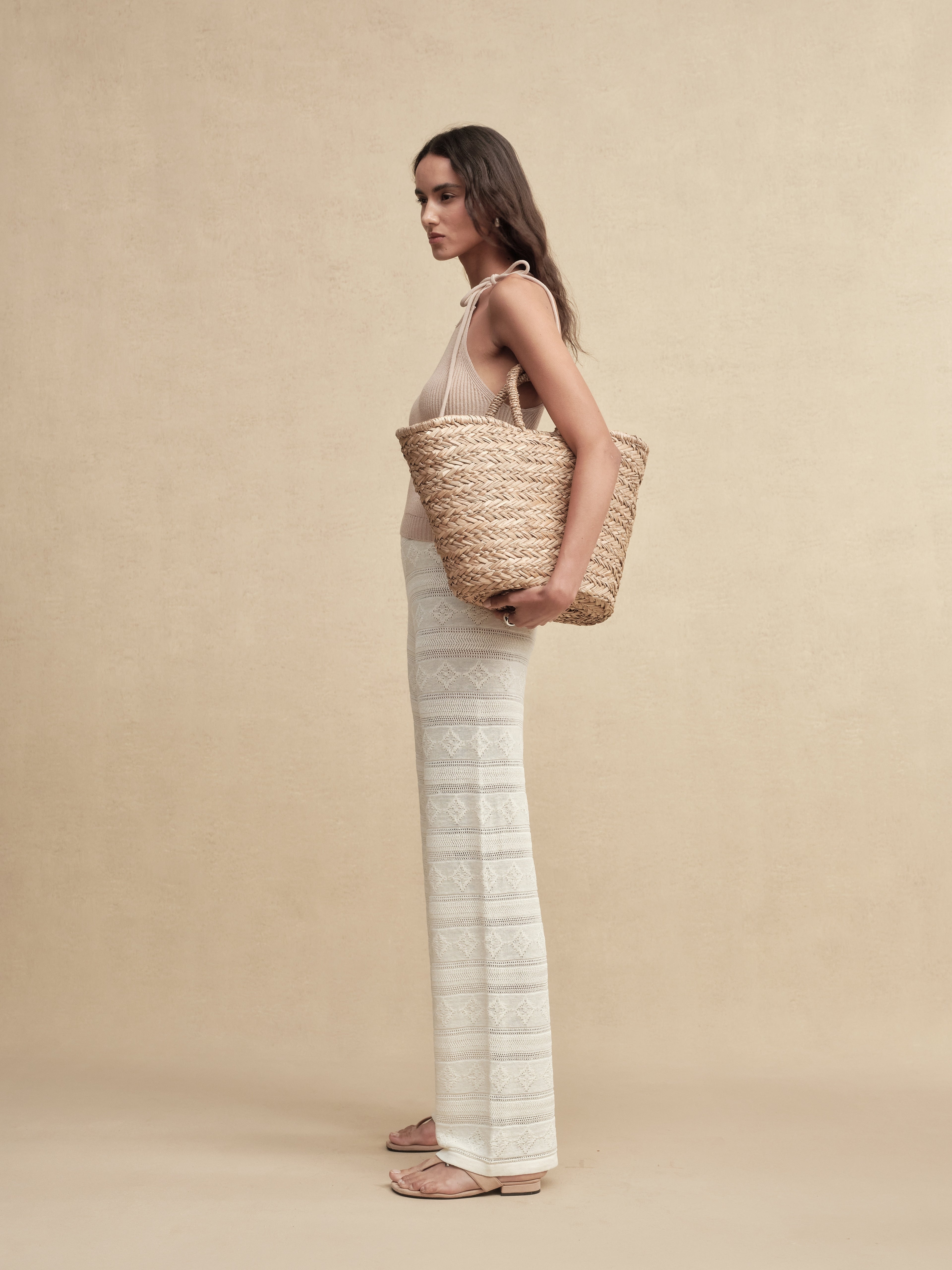 Hemp Patterned Knit Pants