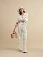 Hemp Patterned Knit Pants